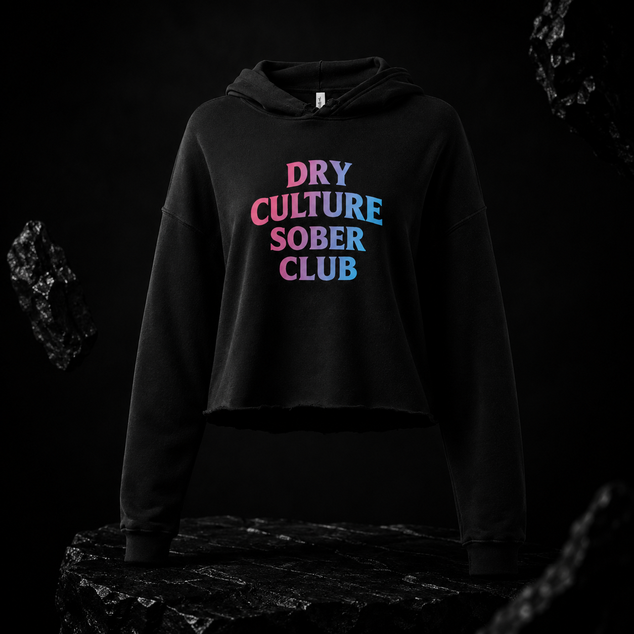 DRY CULTURE SOBER CLUB COTN CNDY Women's Cropped Hoodie