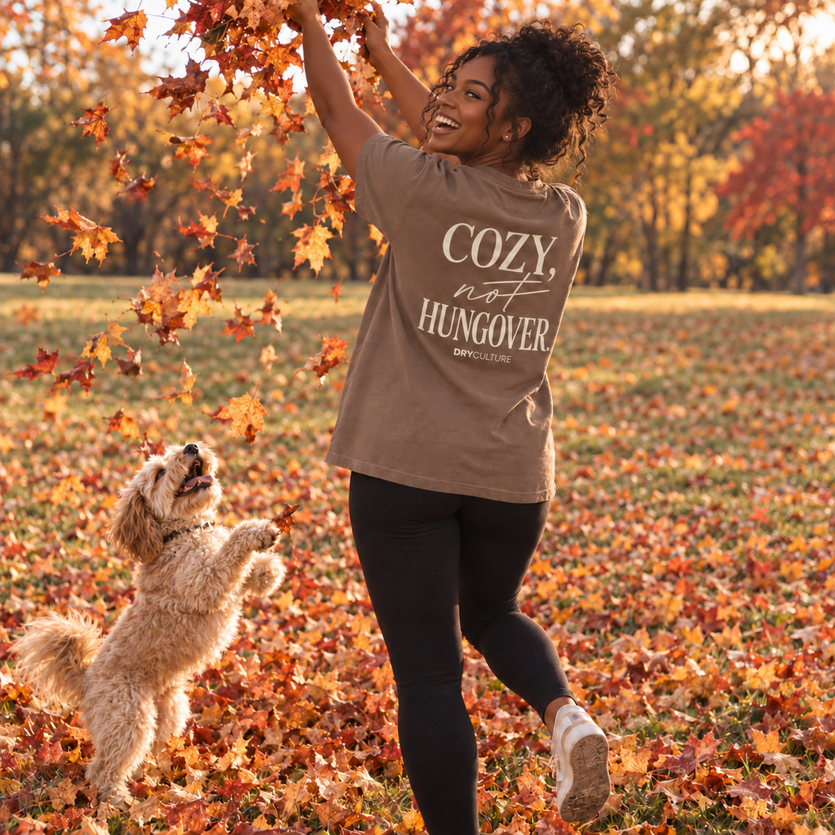 COZY, NOT HUNGOVER — Relaxed Fall Tee