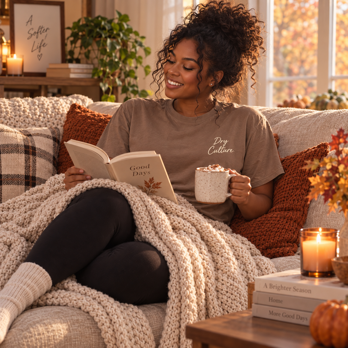 COZY, NOT HUNGOVER — Relaxed Fall Tee