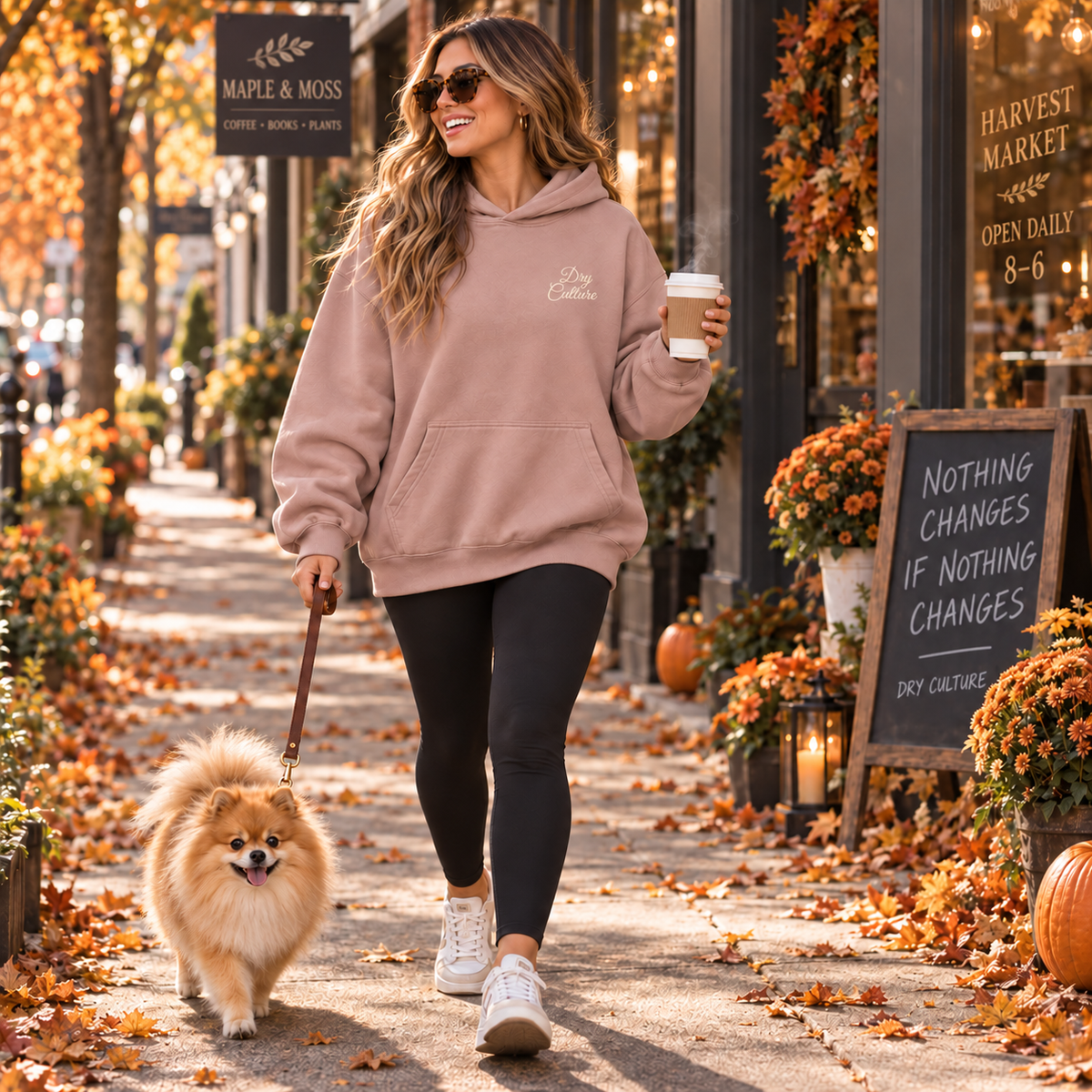 COZY, NOT HUNGOVER, Relaxed Fall Hoodie