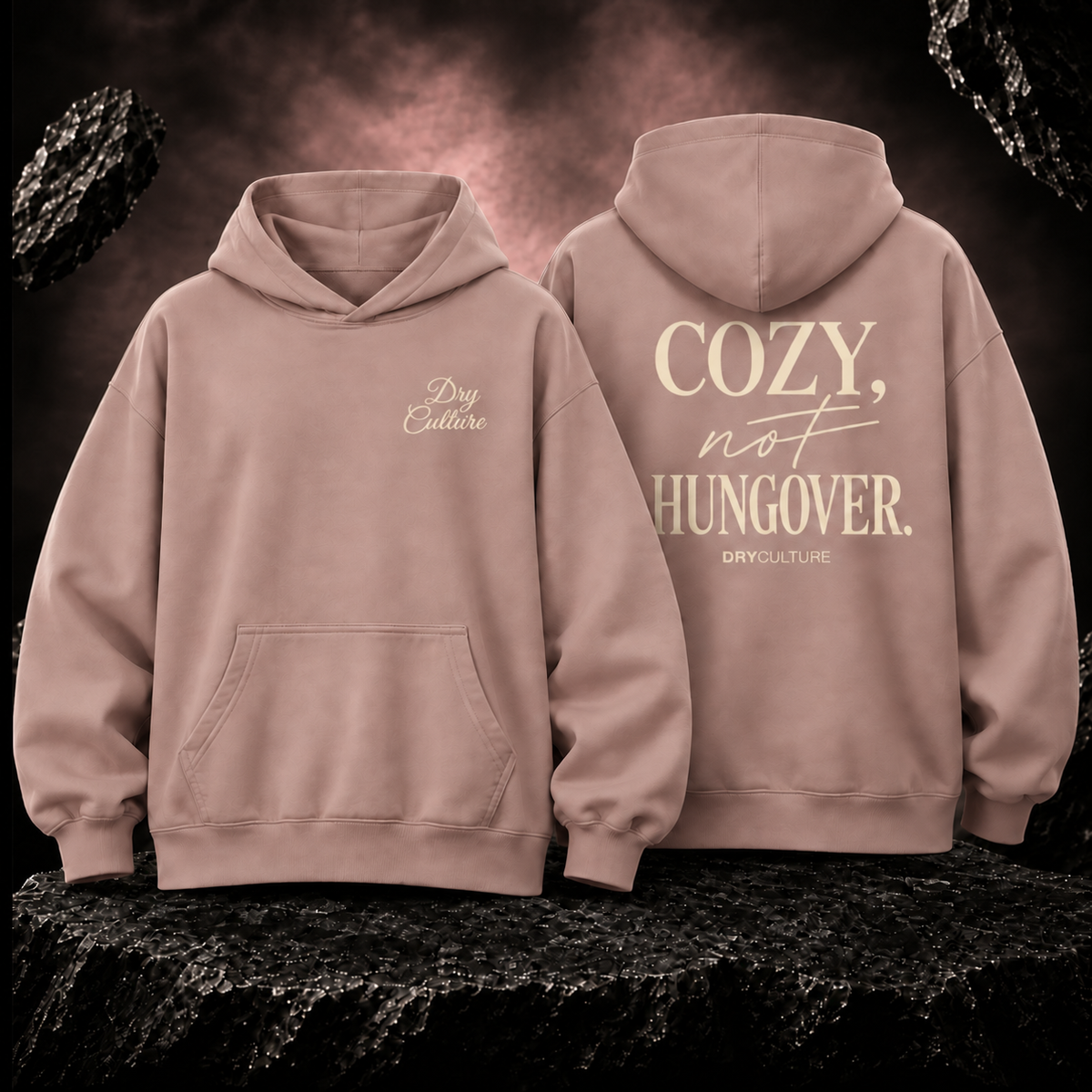COZY, NOT HUNGOVER, Relaxed Fall Hoodie